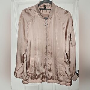 Divided Pink Champagne Oversized Women's Bomber Jacket Size 10